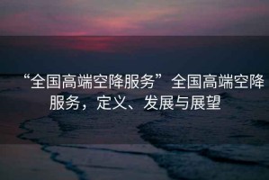 “全國高端空降服務”全國高端空降服務，定義、發展與展望