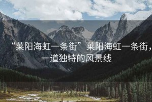 “萊陽海虹一條街”萊陽海虹一條街，一道獨特的風景線