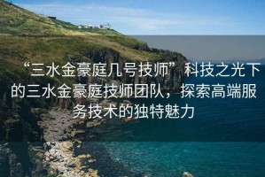 “三水金豪庭幾號技師”科技之光下的三水金豪庭技師團隊，探索高端服務技術的獨特魅力