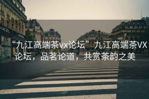 “九江高端茶vx論壇”九江高端茶VX論壇，品茗論道，共賞茶韻之美