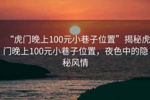 “虎門晚上100元小巷子位置”揭秘虎門晚上100元小巷子位置，夜色中的隱秘風情