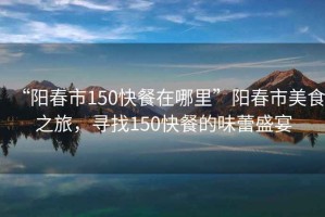 “陽春市150快餐在哪里”陽春市美食之旅，尋找150快餐的味蕾盛宴