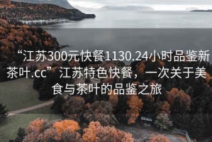 “江蘇300元快餐1130.24小時品鑒新茶葉.cc”江蘇特色快餐，一次關(guān)于美食與茶葉的品鑒之旅