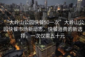 “大嶺山公園快餐50一次”大嶺山公園快餐市場新動態，快餐消費的新選擇，一次僅需五十元