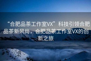 “合肥品茶工作室VX”科技引領合肥品茶新風尚，合肥品茶工作室VX的創新之旅