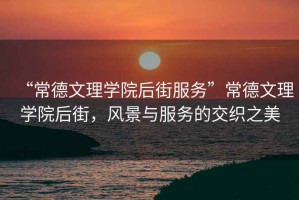 “常德文理學(xué)院后街服務(wù)”常德文理學(xué)院后街，風(fēng)景與服務(wù)的交織之美