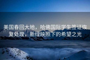 美國春回大地，哈佛國際學生簽證恢復處理，新綠映照下的希望之光