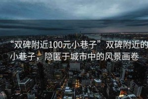 “雙碑附近100元小巷子”雙碑附近的小巷子，隱匿于城市中的風景畫卷