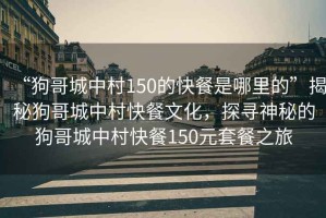 “狗哥城中村150的快餐是哪里的”揭秘狗哥城中村快餐文化，探尋神秘的狗哥城中村快餐150元套餐之旅