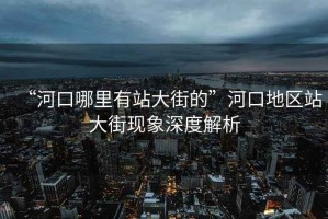 “河口哪里有站大街的”河口地區站大街現象深度解析