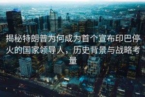 揭秘特朗普為何成為首個宣布印巴停火的國家領導人，歷史背景與戰略考量