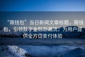 “薇錢包”當日新聞文章標題，薇錢包，引領數字金融新潮流，為用戶提供全方位支付體驗