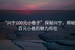 “興寧100元小巷子”探秘興寧，揭秘百元小巷的魅力所在