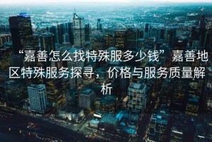 “嘉善怎么找特殊服多少錢”嘉善地區特殊服務探尋，價格與服務質量解析