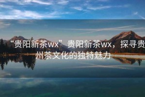 “貴陽(yáng)新茶wx”貴陽(yáng)新茶wx，探尋貴州茶文化的獨(dú)特魅力