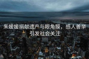 朱媛媛捐獻(xiàn)遺產(chǎn)與眼角膜，感人善舉引發(fā)社會關(guān)注