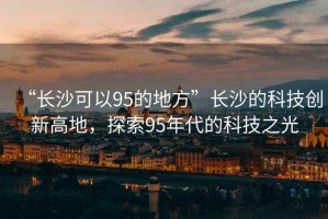 “長沙可以95的地方”長沙的科技創新高地，探索95年代的科技之光