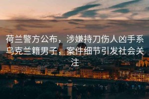 荷蘭警方公布，涉嫌持刀傷人兇手系烏克蘭籍男子，案件細(xì)節(jié)引發(fā)社會(huì)關(guān)注