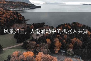風景如畫，人潮涌動中的機器人共舞