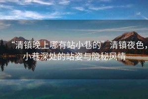 “清鎮(zhèn)晚上哪有站小巷的”清鎮(zhèn)夜色，小巷深處的站姿與隱秘風(fēng)情