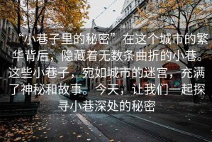 “小巷子里的秘密”在這個城市的繁華背后，隱藏著無數條曲折的小巷。這些小巷子，宛如城市的迷宮，充滿了神秘和故事。今天，讓我們一起探尋小巷深處的秘密