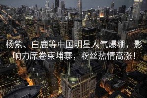 楊紫、白鹿等中國明星人氣爆棚，影響力席卷柬埔寨，粉絲熱情高漲！