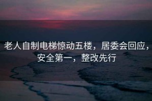老人自制電梯驚動五樓，居委會回應，安全第一，整改先行