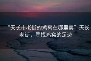 “天長市老街的雞窩在哪里賣”天長老街，尋找雞窩的足跡