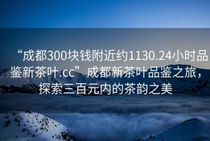 “成都300塊錢附近約1130.24小時品鑒新茶葉.cc”成都新茶葉品鑒之旅，探索三百元內的茶韻之美