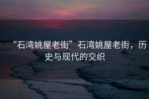 “石灣姚屋老街”石灣姚屋老街，歷史與現(xiàn)代的交織