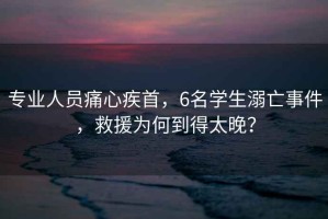 專業人員痛心疾首，6名學生溺亡事件，救援為何到得太晚？