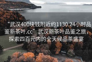 “武漢400塊錢附近約1130.24小時品鑒新茶葉.cc”武漢新茶葉品鑒之旅，探索四百元內的全天候品茶盛宴