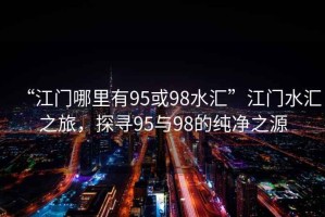 “江門哪里有95或98水匯”江門水匯之旅，探尋95與98的純凈之源