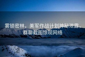 霧鎖密林，美軍作戰(zhàn)計(jì)劃神秘泄露，群聊截圖驚現(xiàn)網(wǎng)絡(luò)