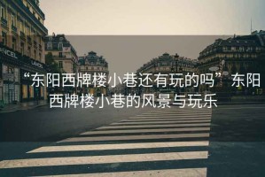 “東陽西牌樓小巷還有玩的嗎”東陽西牌樓小巷的風景與玩樂