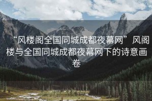 “風樓閣全國同城成都夜幕網”風閣樓與全國同城成都夜幕網下的詩意畫卷