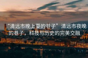 “清遠市晚上耍的巷子”清遠市夜晚的巷子，科技與歷史的完美交融