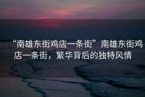 “南雄東街雞店一條街”南雄東街雞店一條街，繁華背后的獨特風情