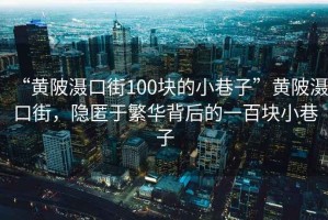“黃陂灄口街100塊的小巷子”黃陂灄口街，隱匿于繁華背后的一百塊小巷子