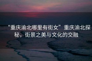 “重慶渝北哪里有街女”重慶渝北探秘，街景之美與文化的交融