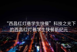 “西昌紅燈巷學生快餐”科技之光下的西昌紅燈巷學生快餐新紀元