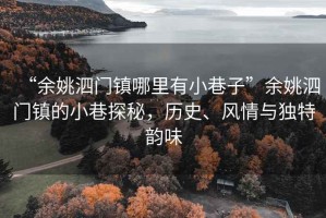 “余姚泗門鎮哪里有小巷子”余姚泗門鎮的小巷探秘，歷史、風情與獨特韻味