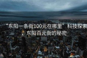 “東陽一條街100元在哪里”科技探索，東陽百元街的秘密