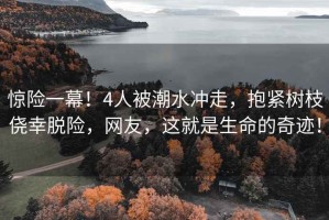 驚險一幕！4人被潮水沖走，抱緊樹枝僥幸脫險，網友，這就是生命的奇跡！