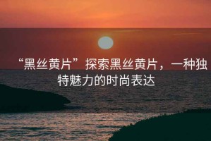 “黑絲黃片”探索黑絲黃片，一種獨特魅力的時尚表達