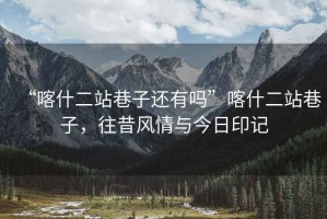 “喀什二站巷子還有嗎”喀什二站巷子，往昔風情與今日印記