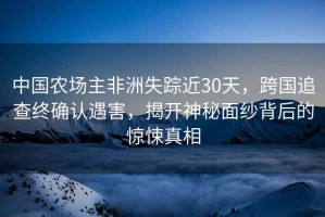 中國農場主非洲失蹤近30天，跨國追查終確認遇害，揭開神秘面紗背后的驚悚真相