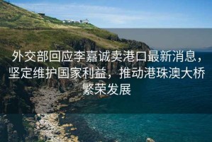 外交部回應(yīng)李嘉誠賣港口最新消息，堅定維護(hù)國家利益，推動港珠澳大橋繁榮發(fā)展