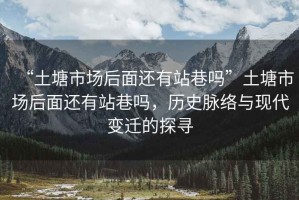 “土塘市場后面還有站巷嗎”土塘市場后面還有站巷嗎，歷史脈絡與現代變遷的探尋