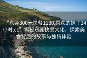 “東莞300元快餐1130.喜歡的妹子24小時.cc”揭秘東莞快餐文化，探索美食背后的故事與獨特體驗